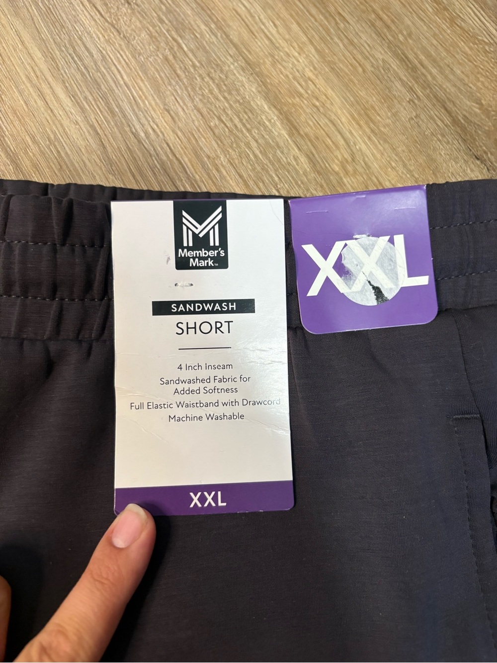 Members Mark Women’s Sand Wash Shorts NWT Size XXL Gray Drawstring Lounge Casual - Picture 2 of 7